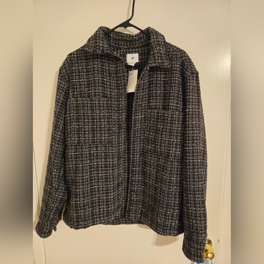 H&M Black & White Tweed Jacket